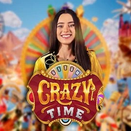 Crazy Time slot logo by Evolution at Slot Heart CasinoCrazy Time