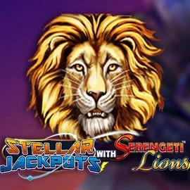 Stellar Jackpots with Serengeti Lions logo by Lightning Box Game at Slot Heart CasinoStellar Jackpots with Serengeti Lions