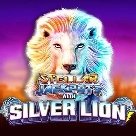 Stellar Jackpots with Silver Lion slot logo by Lightning Box Game at Slot Heart CasinoStellar Jackpots with Silver Lion